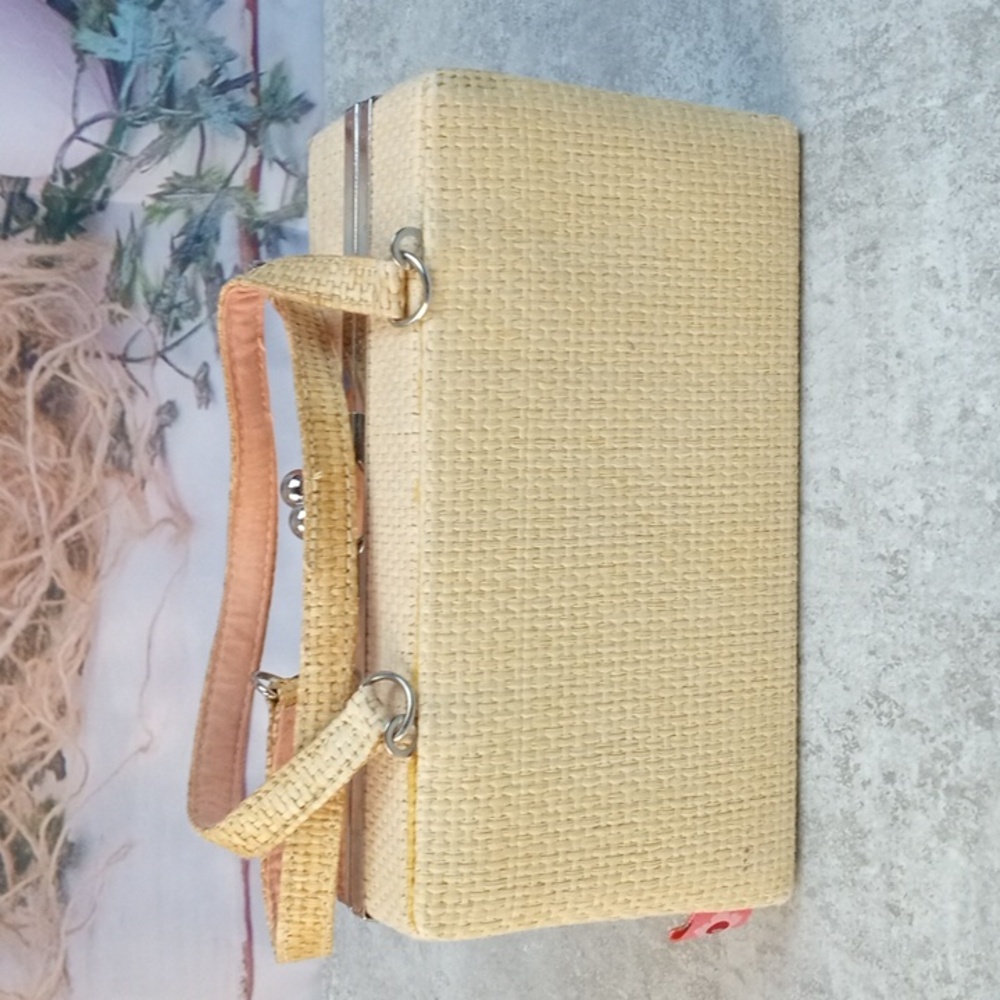 🛝 Gymboree Floral Embroidered Straw Kids Bag - Picture 3 of 7